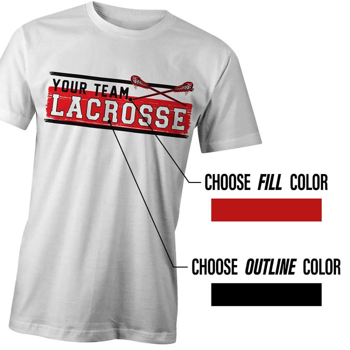 Custom Block Long Sleeve Lacrosse Tee