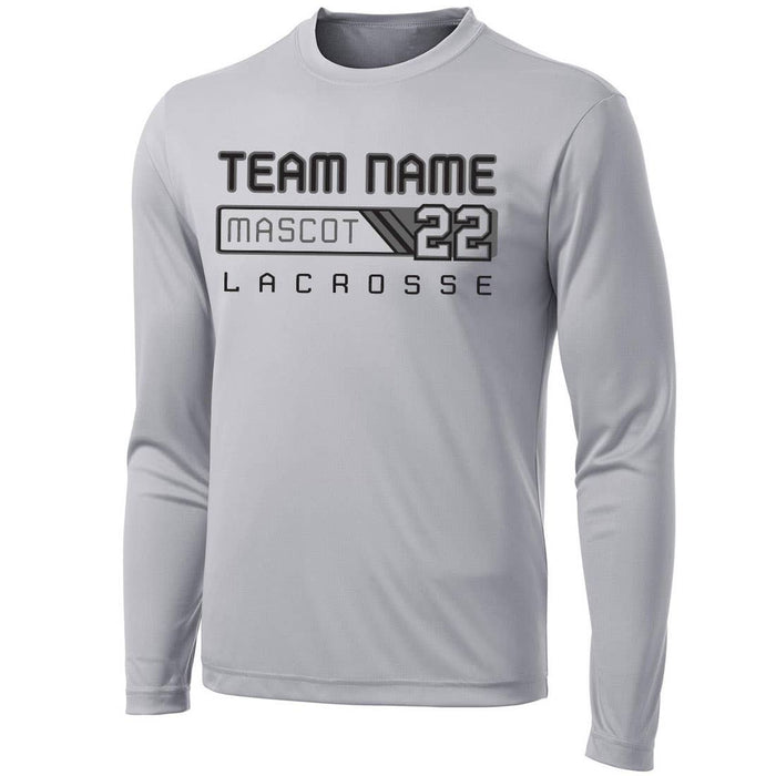Custom Cadet Long Sleeve Lacrosse tee front view