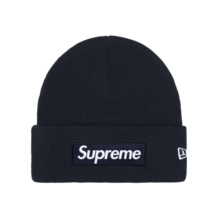 Czapka Supreme New Era Box Logo Beanie Navy (FW25) SUPREME Czapki