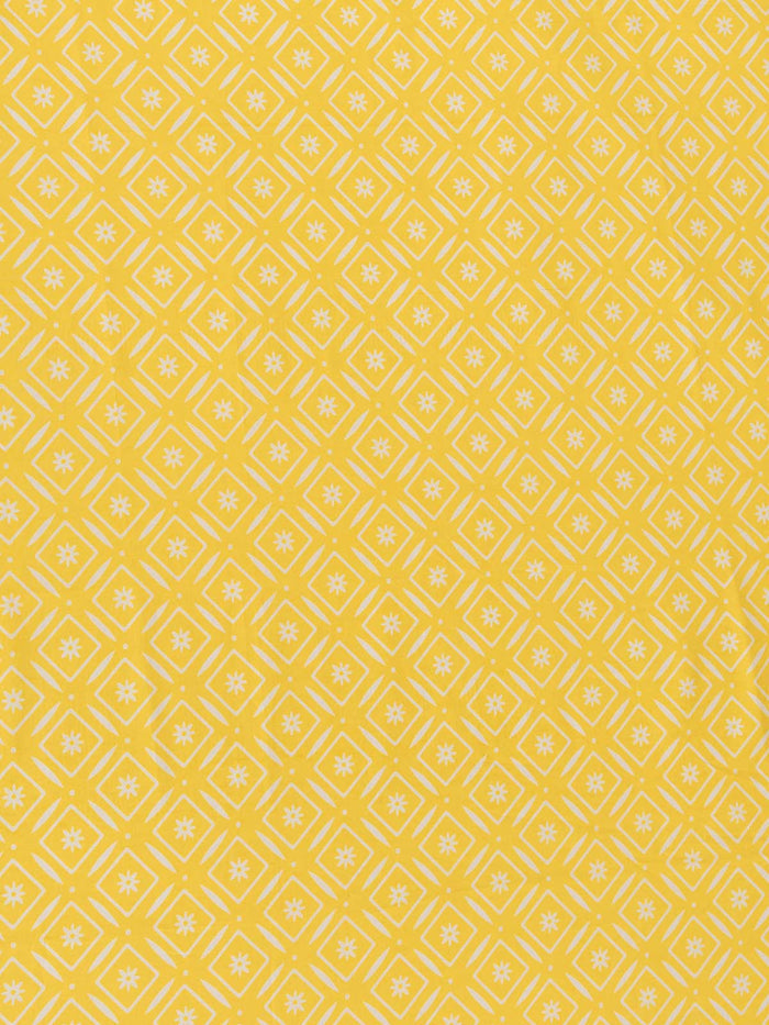 Daisy Fields Printed Cotton Flat Sheet - Yellow