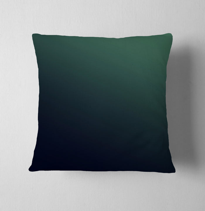 Deep Teal to Navy Gradient Minimalist Design Throw Pillow Cover