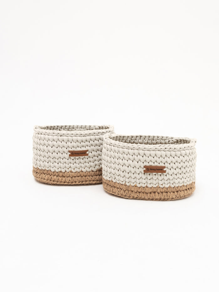 Diaper Caddy with Jute Accent