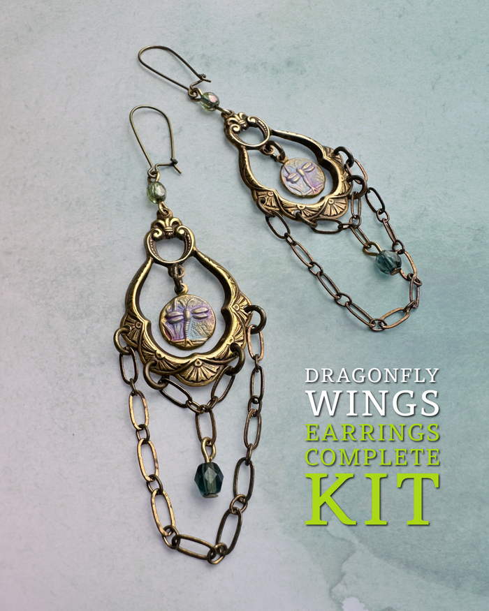 Dragonfly Wings Earrings Complete Kit