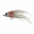 Enrico Puglisi A2Z Dead Meat fishing fly size 2/0 with silver body and red band on Gamakatsu SC15 hook