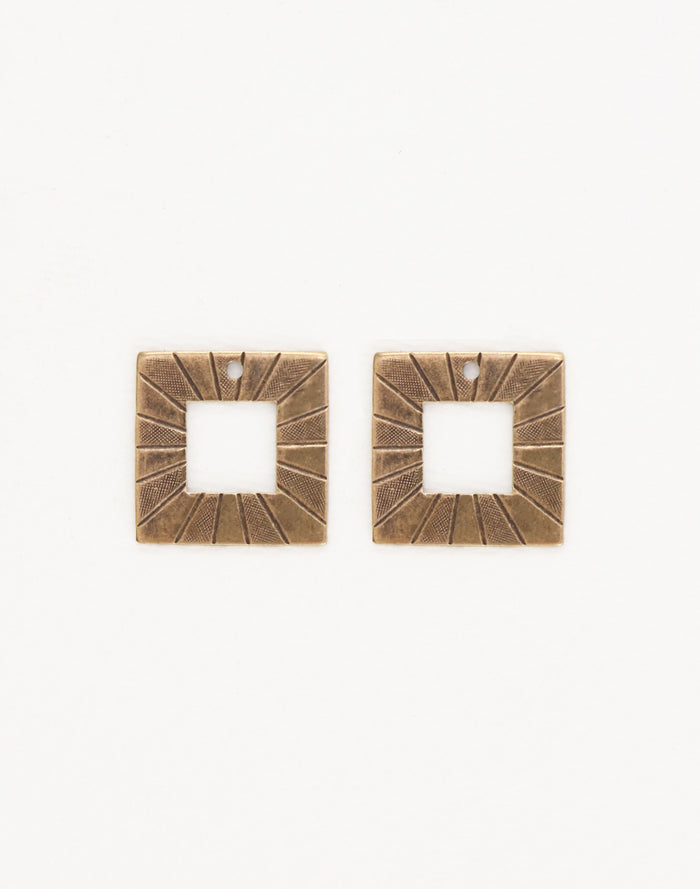 Etched Square, 18mm, (2pcs)