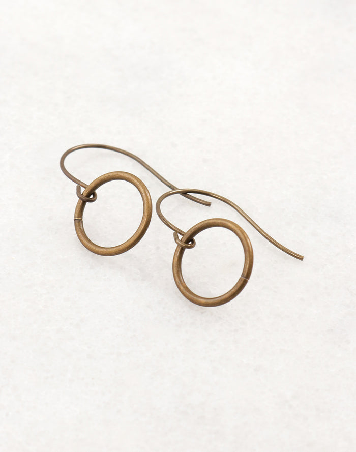 BVERG003 Bronze Circle Earrings