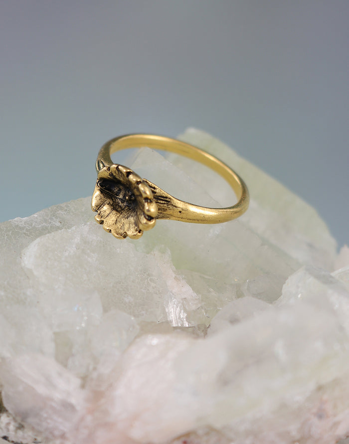 Fairy Fleur flower ring on crystal