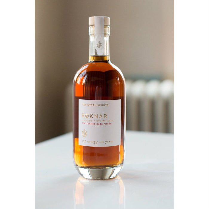 Far North Spirits "Roknar" Minnesota Rye Whiskey Sauternes Cask Finish Whiskey | Free Shipping on orders $400+