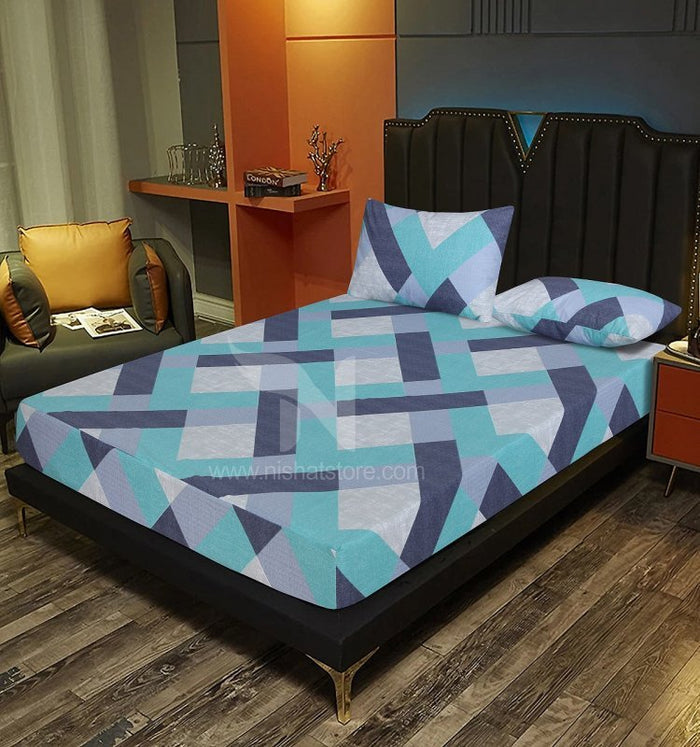 Fitted Double Bed Sheet DS 244 - Nishat Creative Store