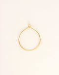Flattened Hoop, 38x32mm, (1pc)