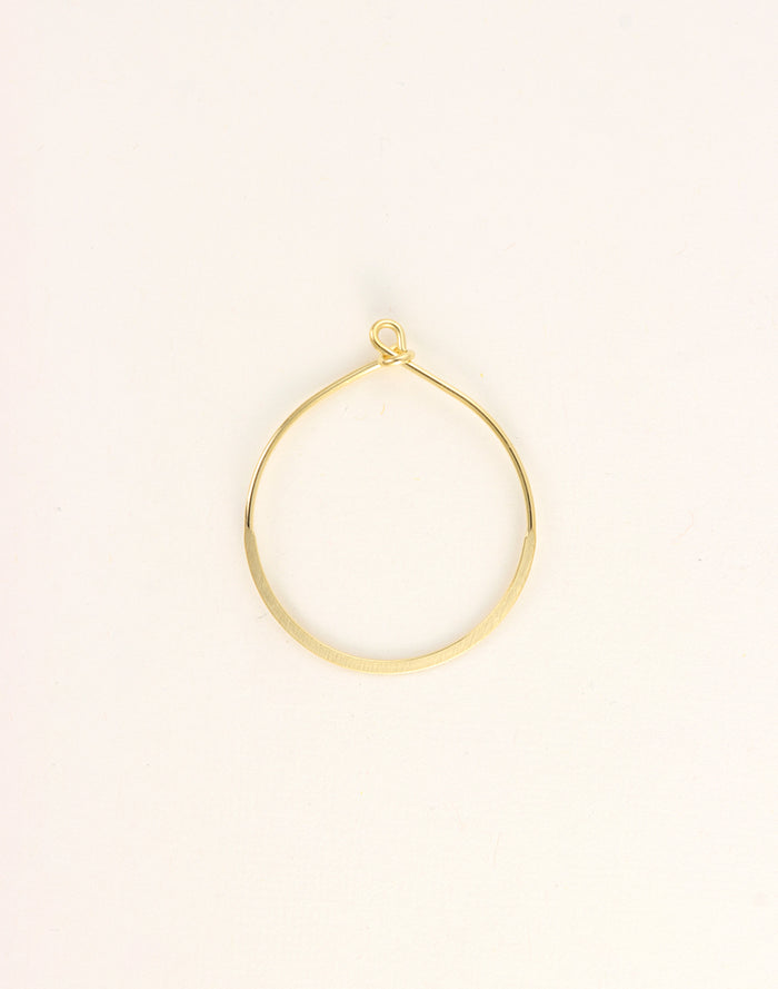 Flattened Hoop, 38x32mm, (1pc)