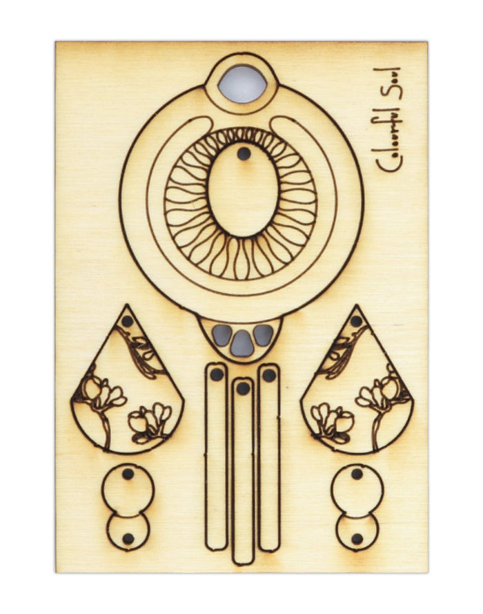Colorful Soul die-cut jewelry template