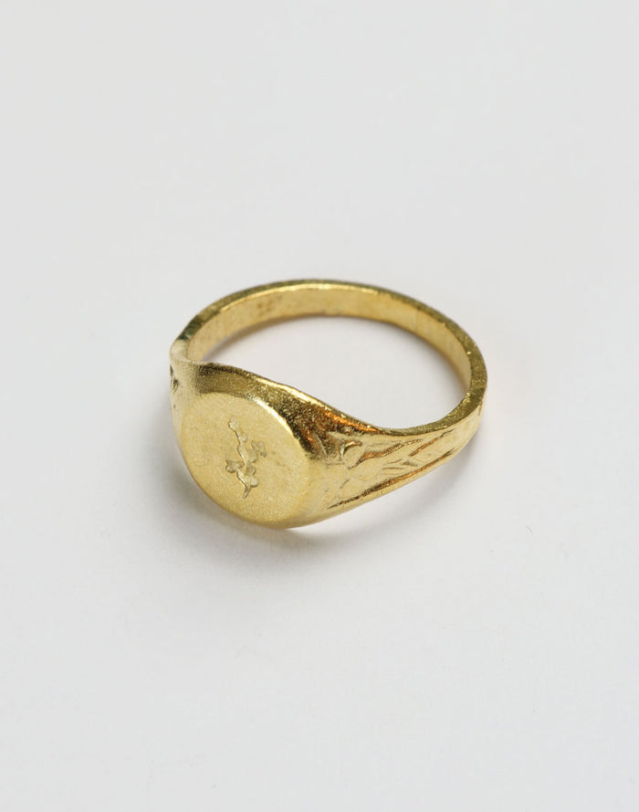 PT407-340 Gold Signet Ring