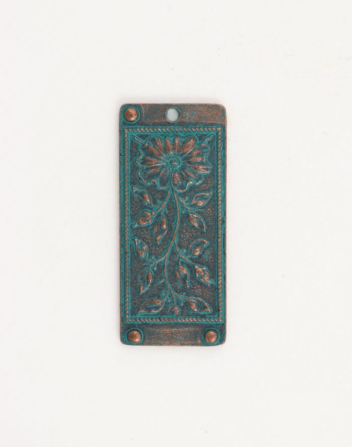 Floral Tapestry, 45x20mm, (1pc)