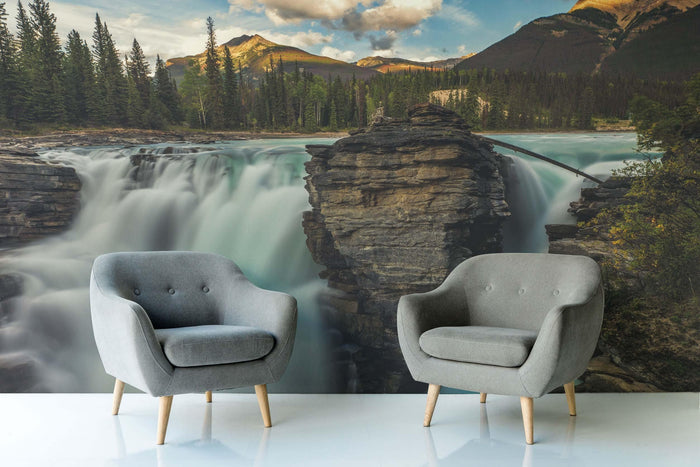 Forest Waterfall Wall Mural-Wall Mural-Eazywallz
