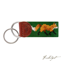 Fox Needlepoint Key Fob-Fussbudget.com