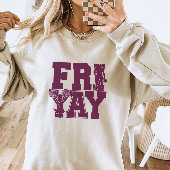 FRIYAY Football Crewneck Sweatshirt - Trendznmore