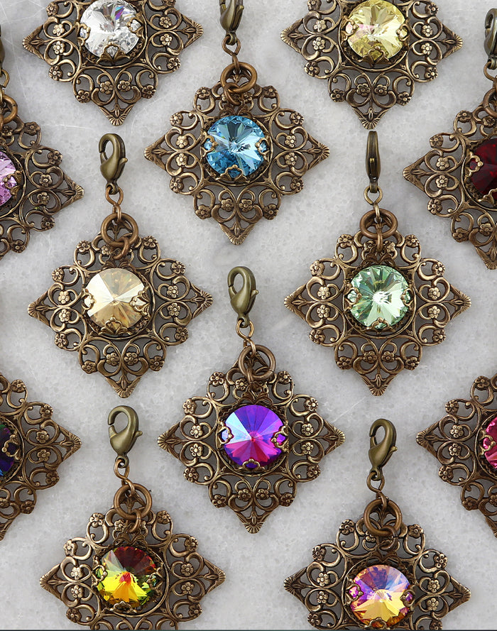 Garden-inspired gemstone pendants