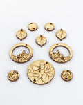 CSJHMB-010-A Wooden floral & leaf shaped craft pieces