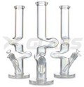 Glass Zig-Zag Straight Pipe 15" 14mm XYZ-519 (1ct)