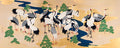 Graceful Flight of Japanese Cranes
