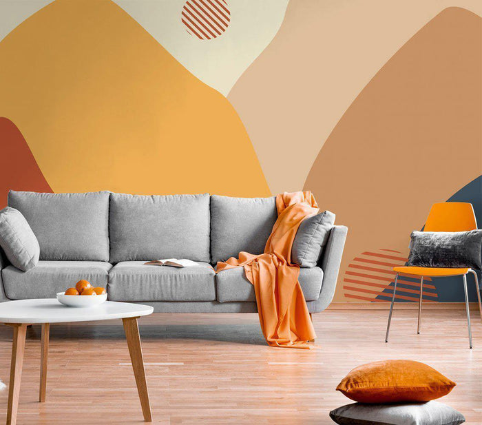 Grand Abstract Mountain Valley Wall Mural-Wall Mural-Eazywallz