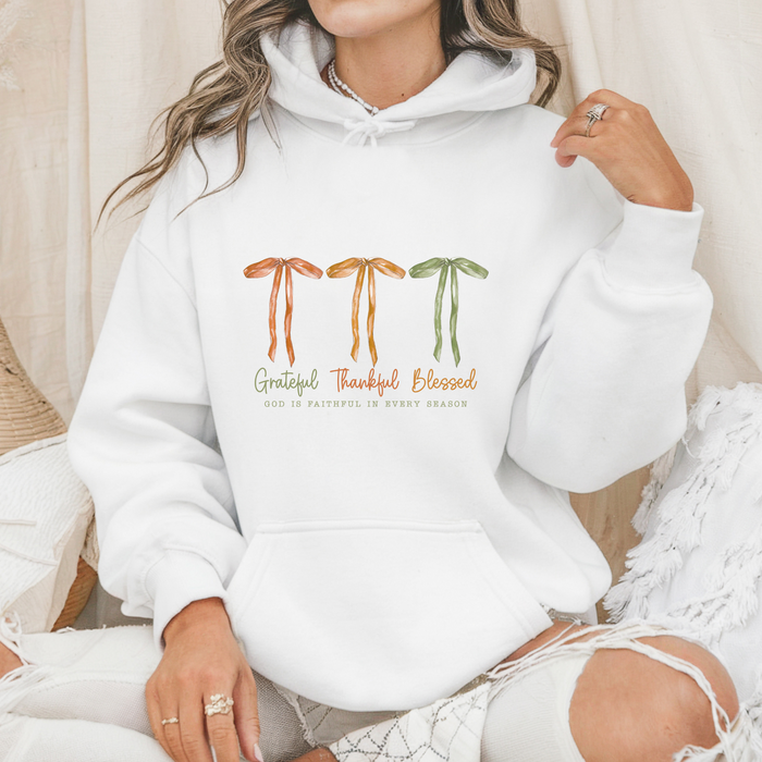 Grateful, Thankful Blessed Women's Graphic Hoodie