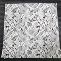 Gray Sketch Texture Abstract Pattern Fleece Sherpa Blanket