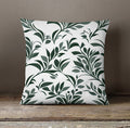 Green Botanical Leaf Pattern Throw Pillow Cover