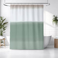 Green Horizontal Gradient Field Pattern Shower Curtain