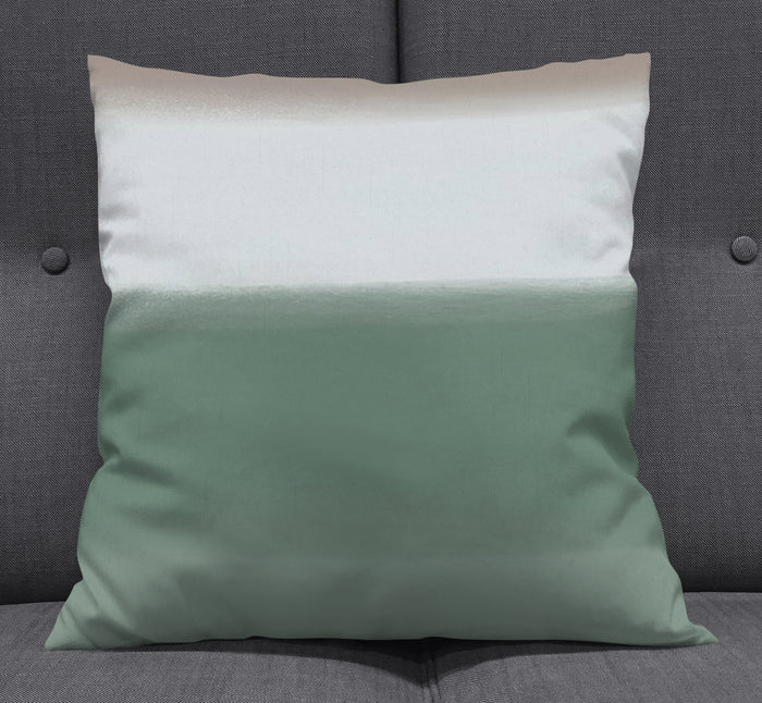 Green Horizontal Gradient Field Pattern Throw Pillow Cover