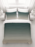 Green Neutral Gradient Minimalist Pattern Duvet Cover