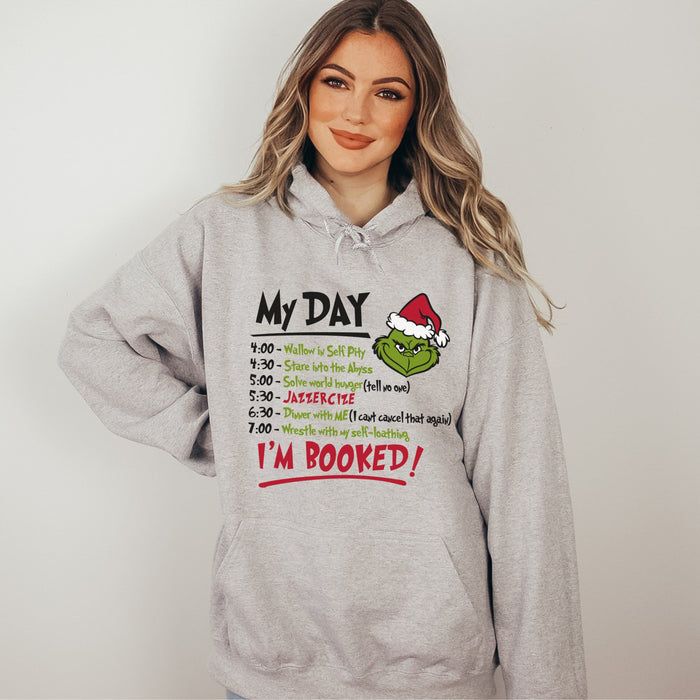Grinch Schedule Christmas Hoodie - Trendznmore