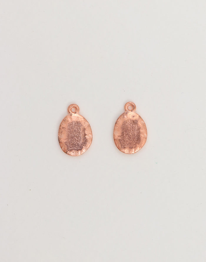Hammered Oval, 14x12mm, (2pcs)