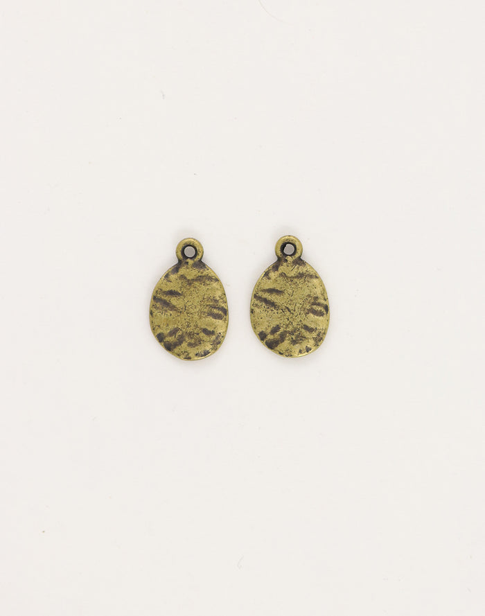 Two bronze teardrop charms (PT218-270-BACK)