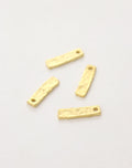 Hammered Rectangle,  17x5mm, (4pcs)
