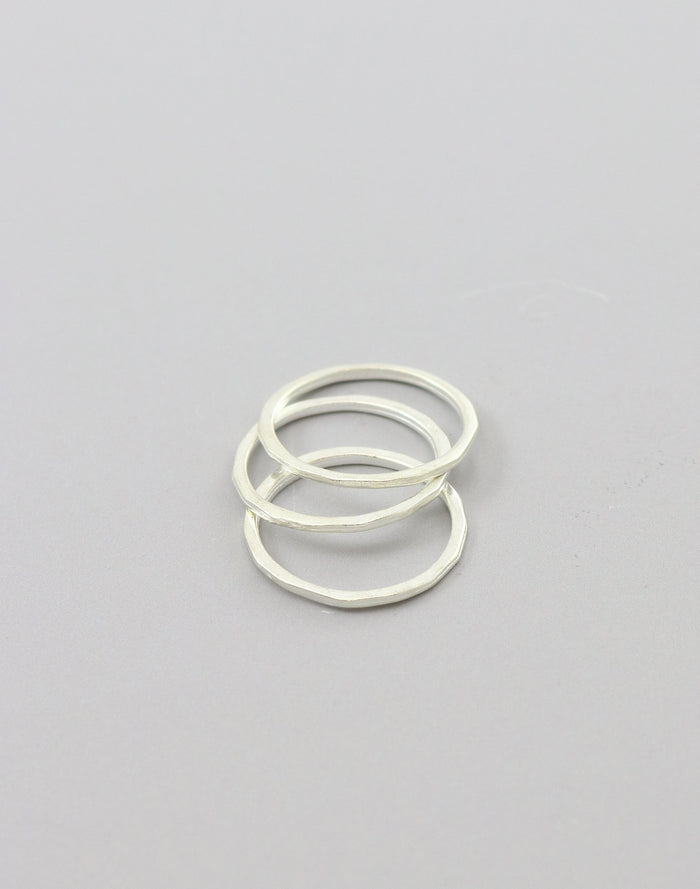 Hammered Ring, Size 8, (3pcs)