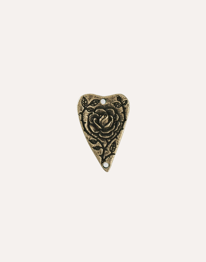 Heart Rose, 27.5x18mm, (1pc)