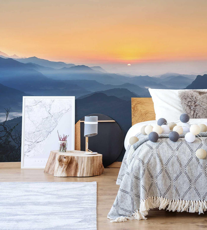 Himalaya Mountains Sunrise Wall Mural-Wall Mural-Eazywallz