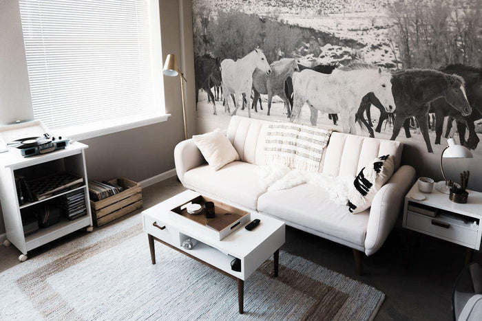 Horses on the Ranch Mural Wallpaper-Wall Mural-Eazywallz