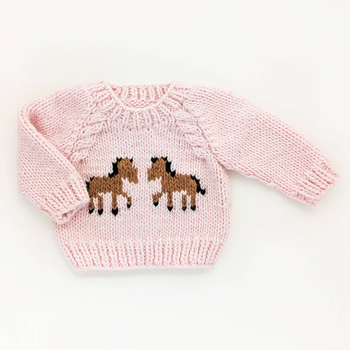 Huggalugs - Pony Sweater Blush for Baby & Toddler