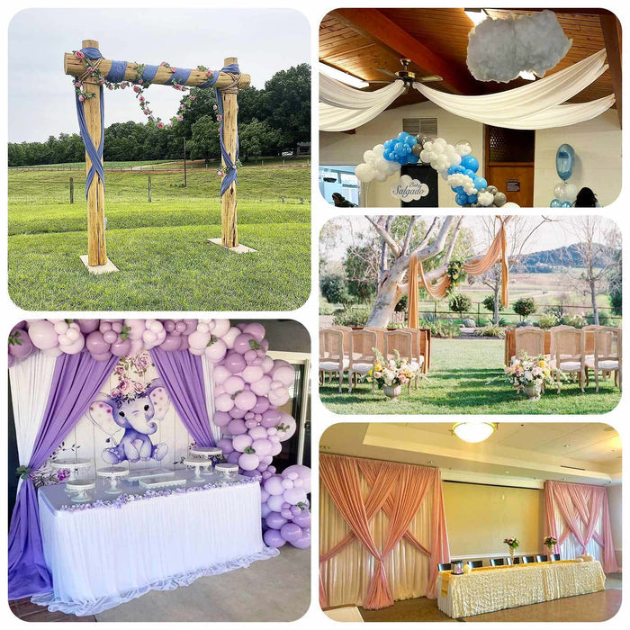 Event decoration ideas featuring arches, balloons, and elegant setups for celebrations.