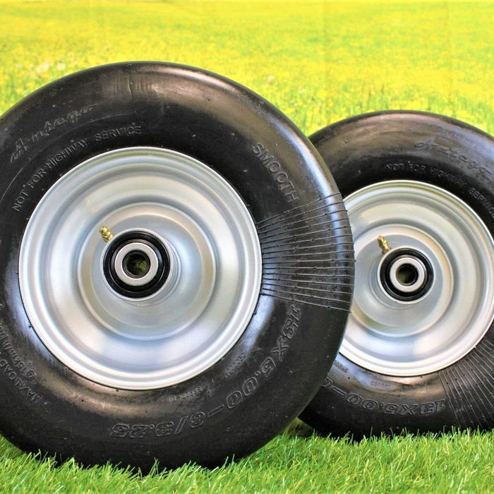 Hustler 605038 Flat-Free 2-Pack Wheel/Tire 13x5.00-6 (Raptor SD & FasTrak)