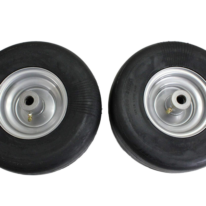 Hustler 605113 Flat-Free Front Wheel Assembly (2-Pack) 11x4.00-5 (607009 and 788604)