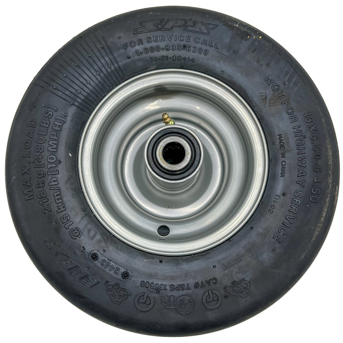 Hustler P/N 607317 TIRE/WHEEL 13X6.50-6 SLV (For X-One & Super Z/HyperDrive)