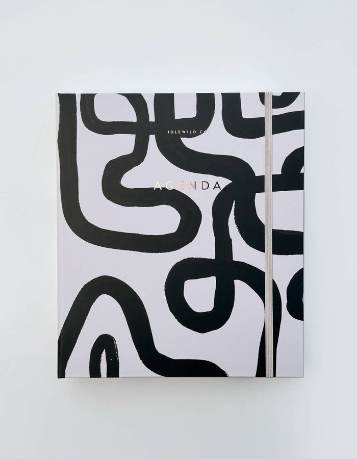 Idlewild Co. - Black & White Squiggle Perpetual Planner, Non Dated