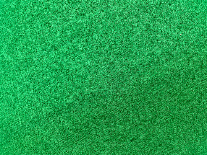 Italian Designer Textured Virgin Wool Crepe - Renewal Green