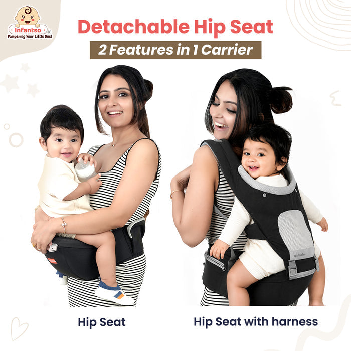 Infantso Adjustable Hip Seat Baby Carrier with 6 Carrying Positions for 03 to 24 Months