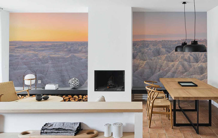 Interior Township Mountains Wall Mural-Wall Mural-Eazywallz