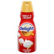 INTERNATIONAL DELIGHT COFFEE CREAMER SWEET & CREAMY 32 OZ #ROCK VALUE-ORDER BY TUESDAY EVENING JAN 13 ARRIVING JAN 21  FOR DELIVERY#
